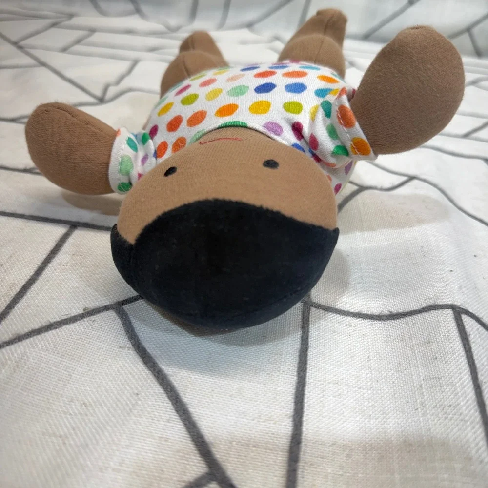 Lovevery Organic Cotton Baby Doll 7in Multicolor Polka Dot Sensory Plush Toy